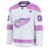 Detroit Red Wings Hockeydrakt Custom Fanatics Hockey Fights Cancer Practice 2024-25 Hvit - Herre
